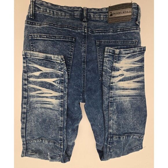 Denim & Rivet Premium Distressed Blue Denim Jeans Size 16 With Stylish Ripped De - Picture 3 of 8